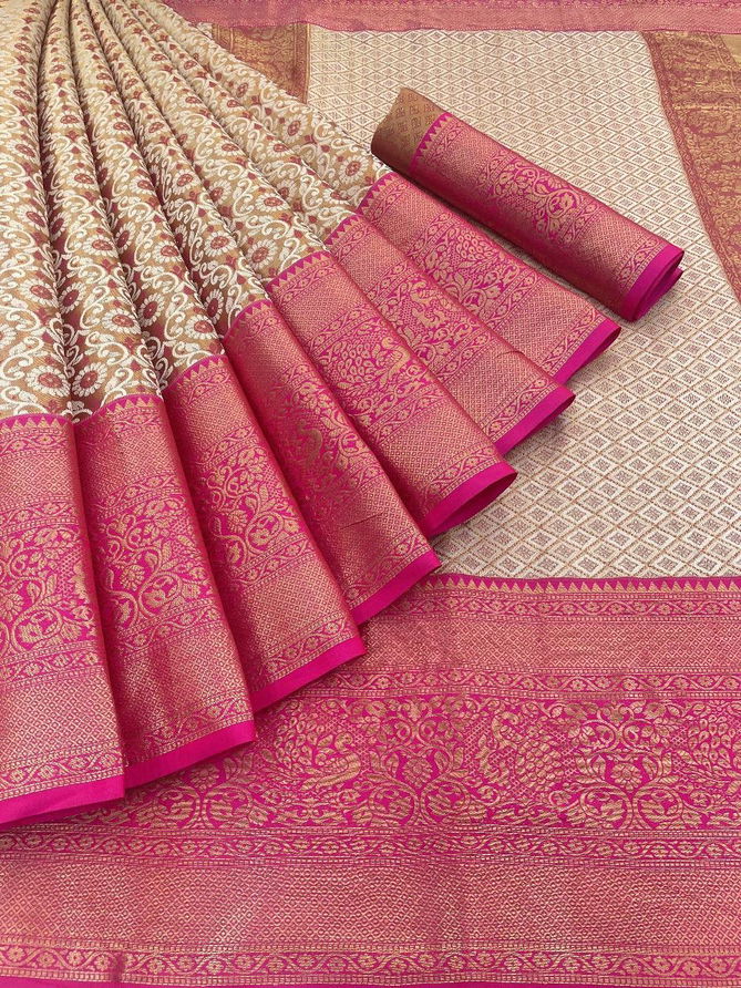  SF 699 Shubh Handloom Weaving Kanjivaram Silk Sarees Wholesale Price In Surat